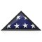 Reminded Military Burial Flag Display Case, Solid Wood Black Finish